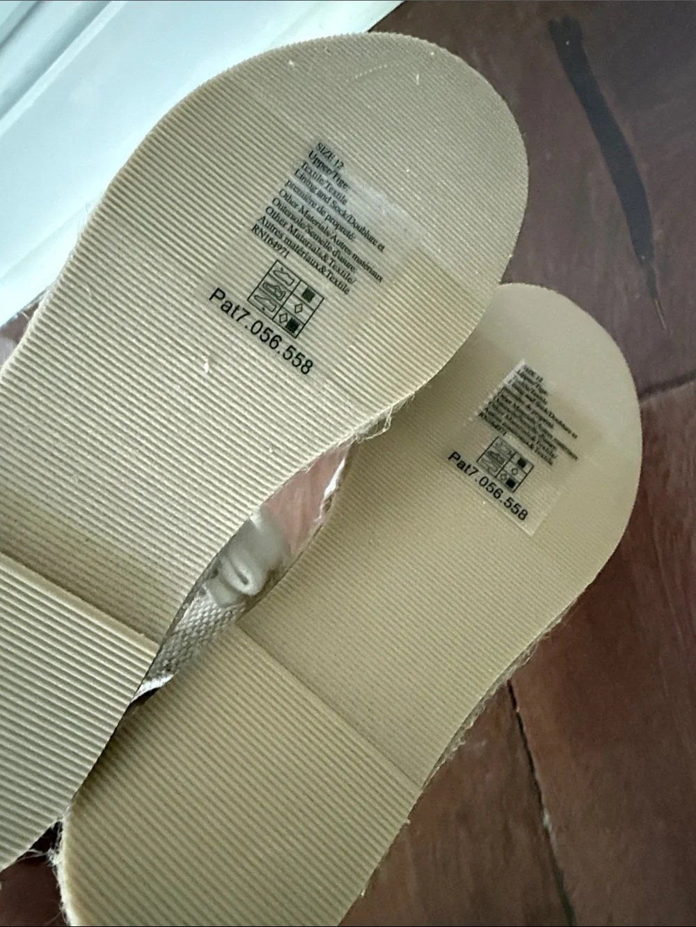 New Janie and Jack Cream Canvas Espadrille Sandals with Bow Accent
